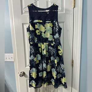 LOFT Flowered Dress Size 14